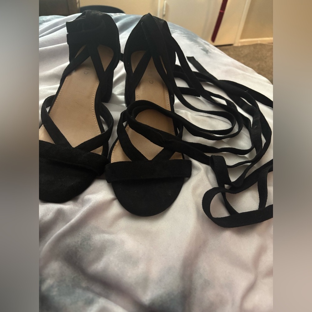 Torrid block heel ankle toe heels size 8w